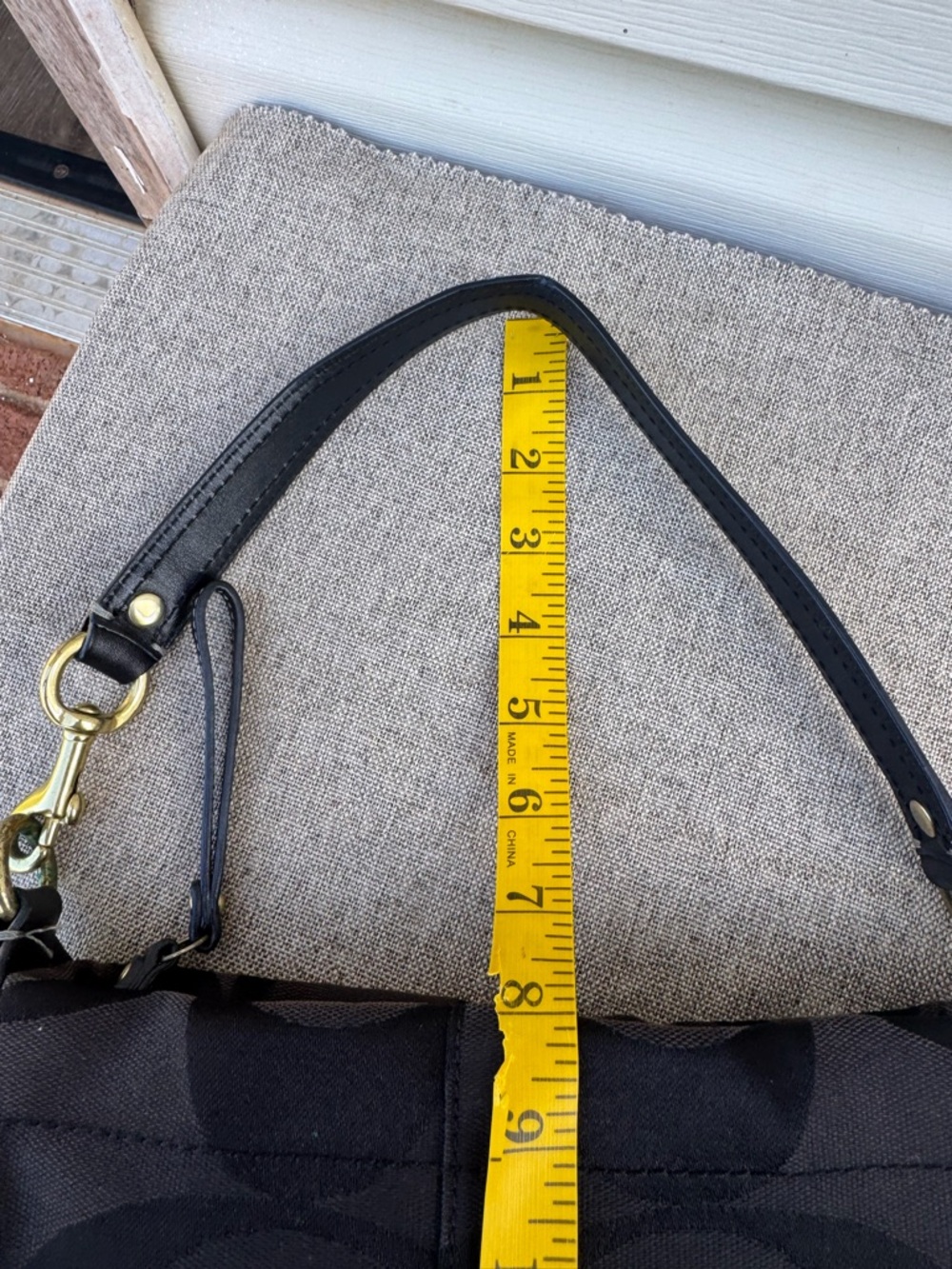 Coach Vintage Mini Carly Small Shoulder Bag Black Signature Jacquard 10730 - Picture 13 of 13